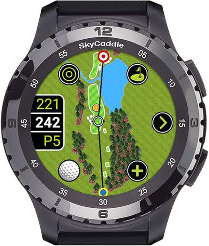 PlayBetter SkyCaddie LX5C Golf GPS Watch Bundle - Touchscreen Golf Range Finder Smartwatch w/Ceramic Bezel, 35K Courses, HoleVue, IntelliGreen, & Digital Scorecard 5000mAh Portable Charger