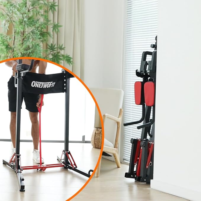 ONETWOFIT Power Tower Pull Up Bar Station 400LBS
