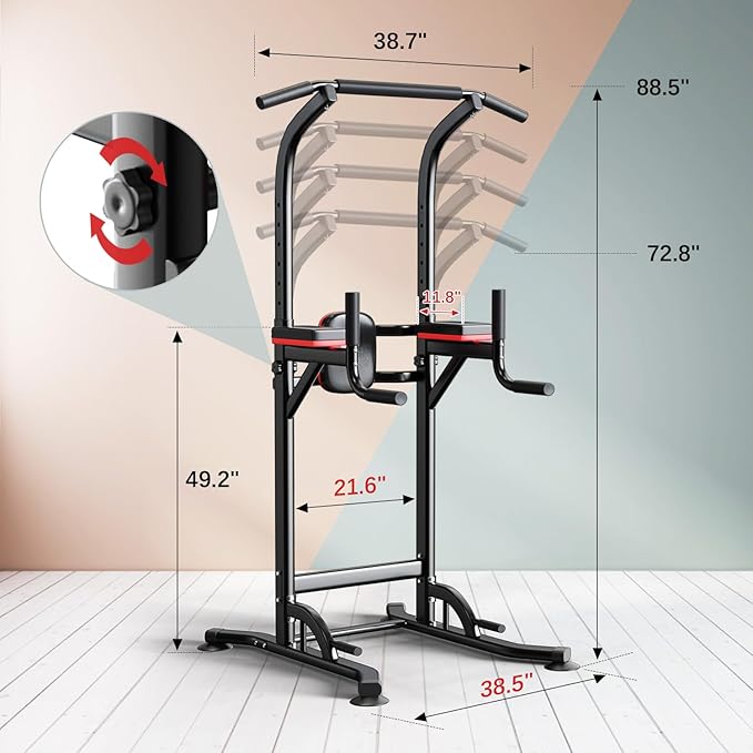 Wesfital Pull Up Bar Power Tower Dip Bar