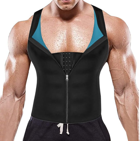 Sweat Vest for Men Neoprene Sauna Suit Corset Waist Trainer Workout Tank Tops Weight Loss Body Shaper Shirts