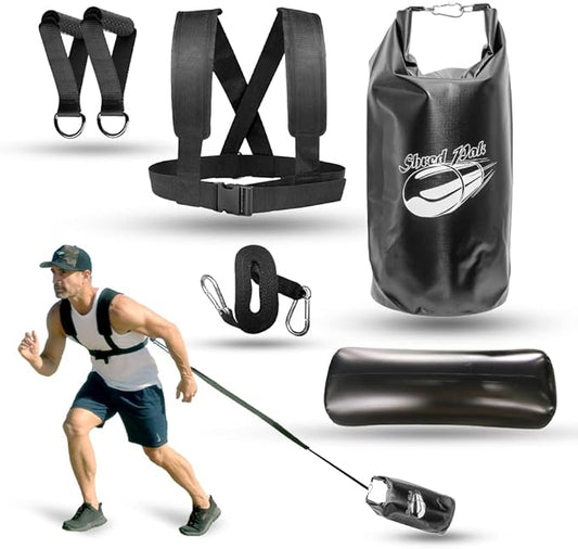 Resistance Training Sled - Weight Sled Harness & 3X The 4-Piece Kit