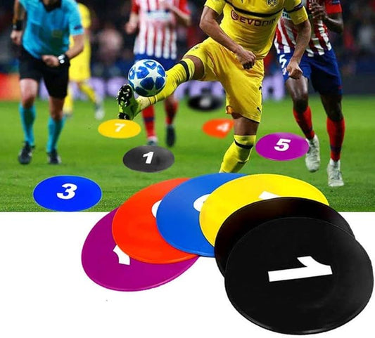 TNZMART 9 Inch Spot Markers Multicolor Number Football