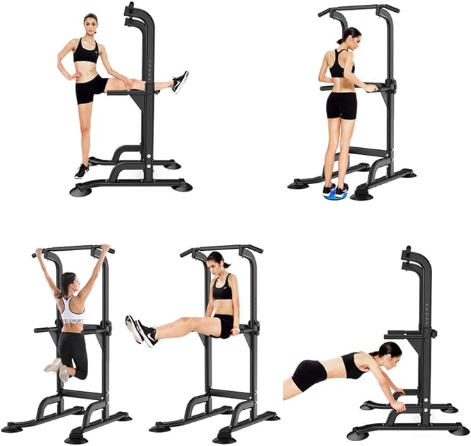 SogesPower Power Tower Dip Station Pull Up Bar