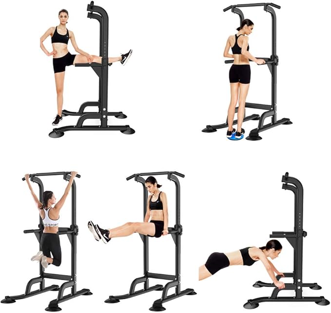 SogesPower Power Tower Dip Station Pull Up Bar
