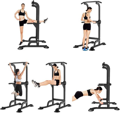 SogesPower Power Tower Dip Station Pull Up Bar