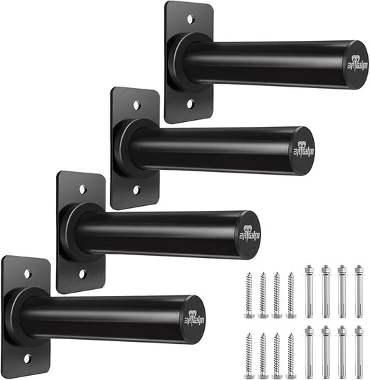 Wall Mounted Weight Plate Holder, Fit 2inch Olympic Weight Plates, Max Weight Capacity 275 lb, Heavy Iron Construction, Mounting Hardware Included