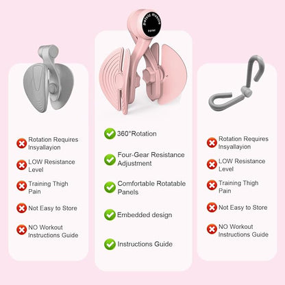 Thigh Master, Inner Thigh Exercise Equipment, Kegel Exerciser, 4 Levels