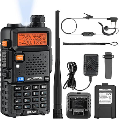 BAOFENG UV-5R Two Way Radio Long Range Walkie 128 Channels, 1800mAh Rechargeable