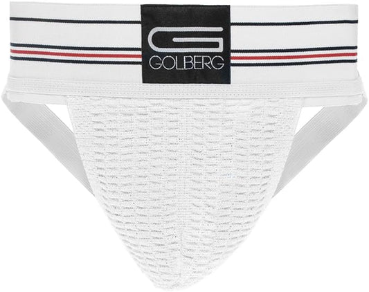 GOLBERG G Athletic Supporter - Waistband Contoured for Comfort - Active White Color - Multiple Sizes