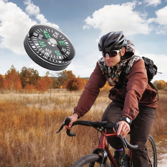 Mini Survival Compass 12pcs Black