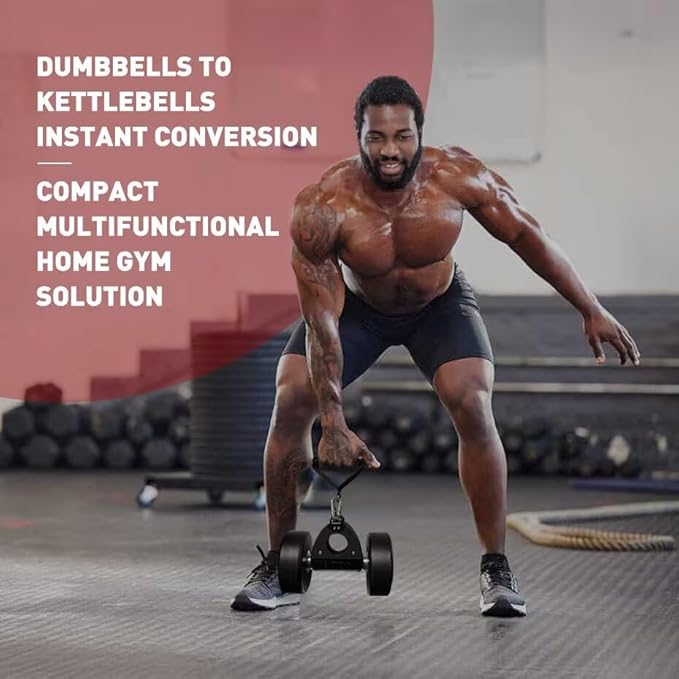 Home Gym Clips - Load Dumbbells on Barbells, Convert to Landmine Attachment, T-Bar Row & Dip Belt Hook | Multi-Functional Weightlifting Clamps for Barbell, Functional Training & Home Gym Equipment