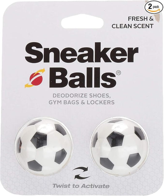 Odor-Fighting Shoe Fresheners, Eliminates Unpleasant Smells, Perfect For Sneakers, Gym Bags, Gear Bags, Drawers, Lockers, And More!, Soccer, 2 Pack