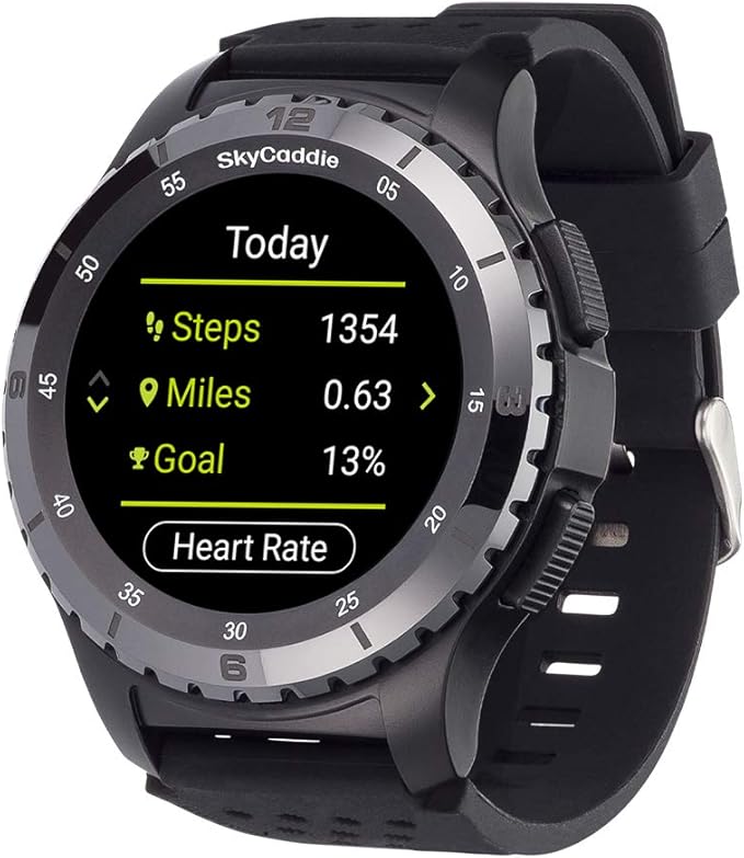 PlayBetter SkyCaddie LX5C Golf GPS Watch Bundle - Touchscreen Golf Range Finder Smartwatch w/Ceramic Bezel, 35K Courses, HoleVue, IntelliGreen, & Digital Scorecard 5000mAh Portable Charger