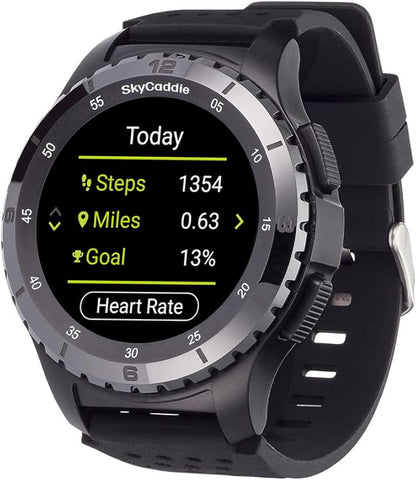PlayBetter SkyCaddie LX5C Golf GPS Watch Bundle - Touchscreen Golf Range Finder Smartwatch w/Ceramic Bezel, 35K Courses, HoleVue, IntelliGreen, & Digital Scorecard 5000mAh Portable Charger
