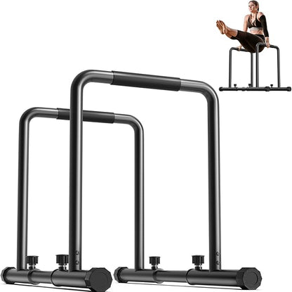 YOLEO Adjustable Dip Bar- 1100lbs Dip Station Portable