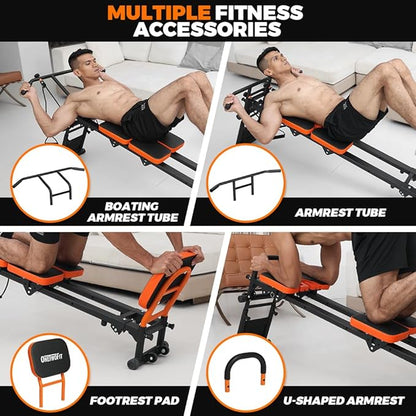 ONETWOFIT Multifunctional Indoor Home Gym Workout 4 Resistance 80 Exercise