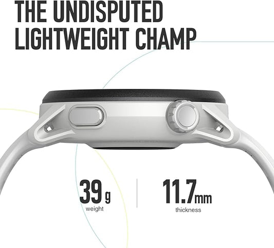 COROS PACE 3 GPS Sport Watch–Lightweight, Comfortable Running Watch, 17-Day Battery Life, Accurate GPS, Heart Rate Monitor, Navigation, Sleep Tracking, Training Plan, Run, Bike, and Ski-White Silicone