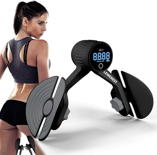 Thigh Master Thigh Exerciser with Counter Rechargeable 4 Levels 360° Rotatable