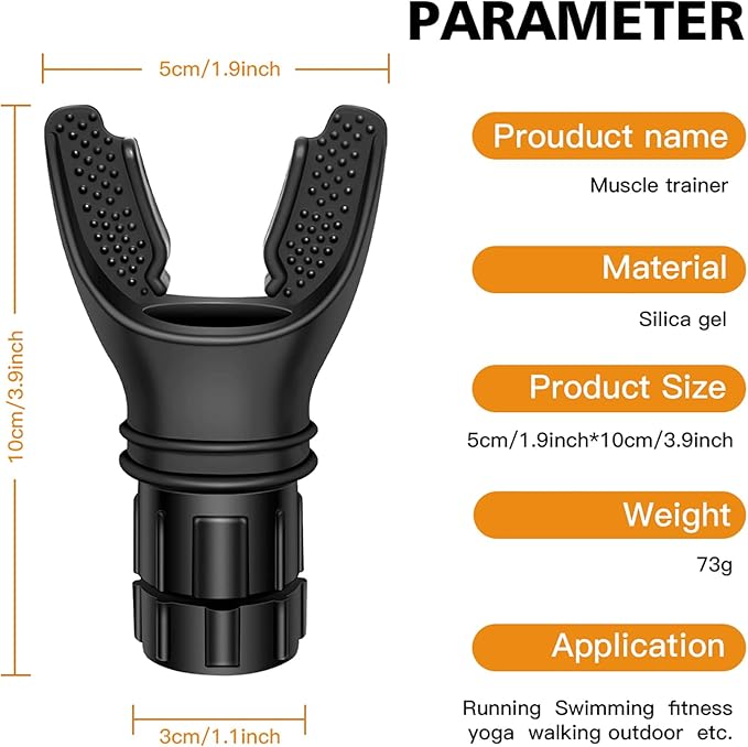 Portable Breathing Trainer Fitness,2pcs Black