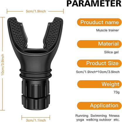 Portable Breathing Trainer Fitness,2pcs Black
