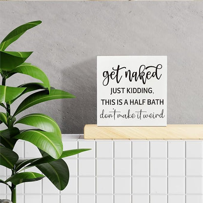 Bathroom Decor Sign - Half Bath