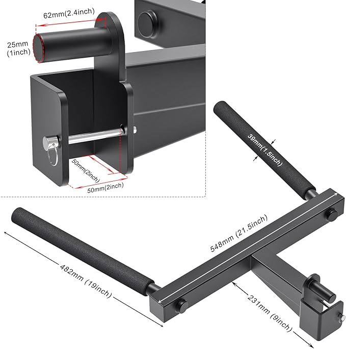 Y-Shaped Dip Bar for 2"x2"and 3"x3" Power Cage