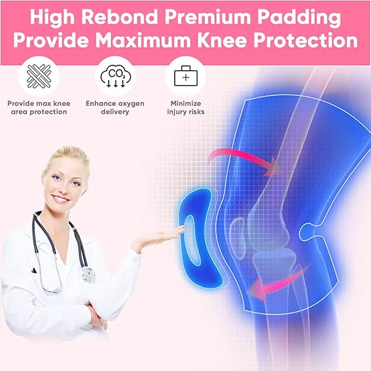 Volleyball Knee Pads for Girl Women, Knee Protector for Knee & Pain Relief. Calf Braces, Splints & Supports. Best Wide Knee supporter compression sleeve for Running Nurse Pregnant Pregnancy House Cleaner , Worker , Weight lifting , Dancer (Small)