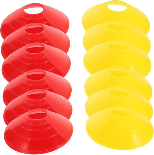 12Pcs Soccer Training Cones Football Marking Discs Flexible