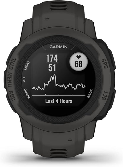 Garmin Instinct 2S Standard Edition GPS Rugged Outdoor Smartwatch w/Signature Power Bundle