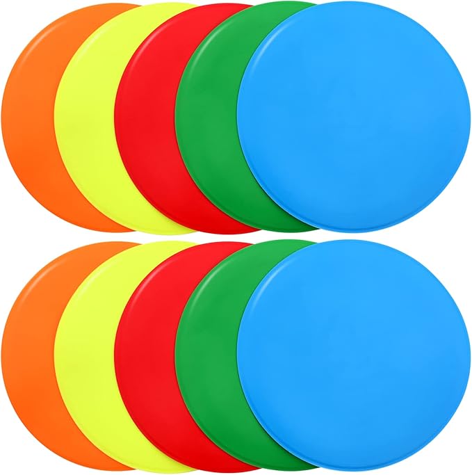 Spot Markers,9 Inch Anti-Slip Agility Spots Markers,10 Pcs