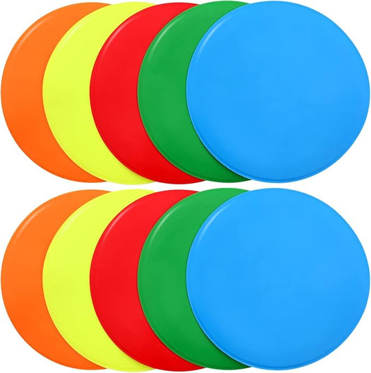 Spot Markers,9 Inch Anti-Slip Agility Spots Markers,10 Pcs