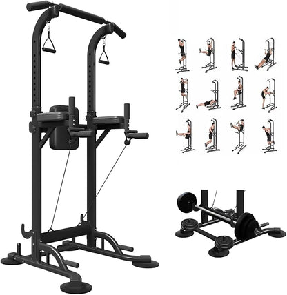 Power Tower Dip Station Pull Up Bar Exercise