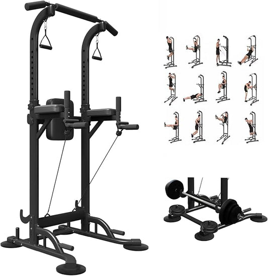 Power Tower Dip Station Pull Up Bar Exercise