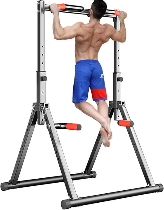 DOBESTS Foldable Power Tower Dip Station Pull Up