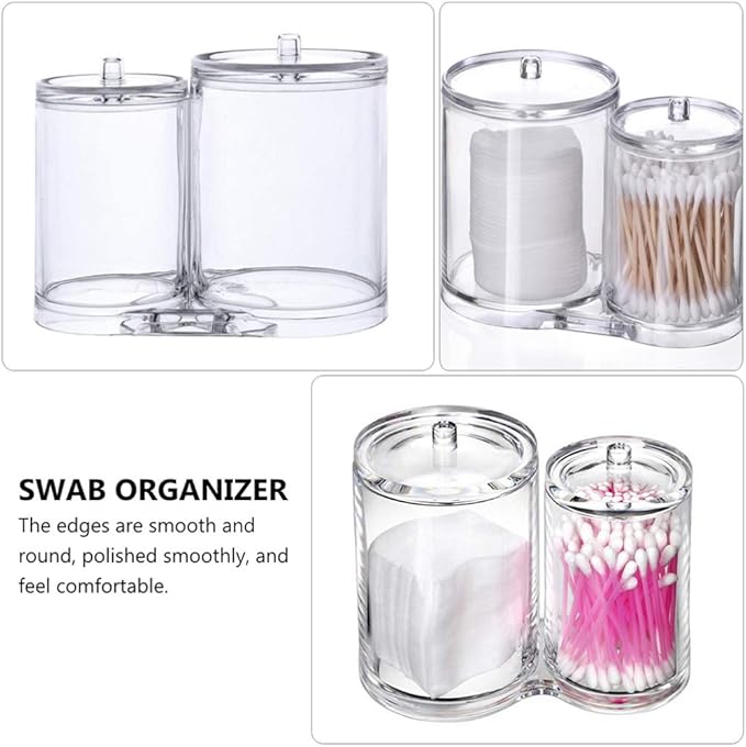 Cabilock Cotton Swab Holder Transparent Conjointed Cotton Swabs