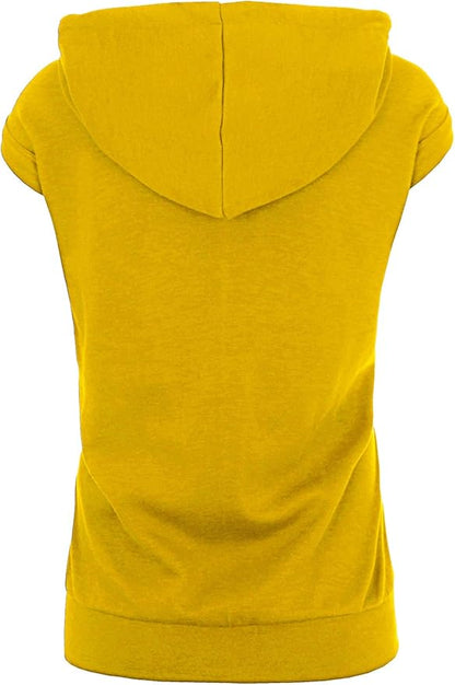 GIVON Women's Lightweight Hooded Vest Sleeveless 1/4 Zip Pullover Casual Hoodie Sweatshirt with Pockets