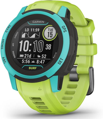 Garmin Instinct 2S, Surf-Edition, Smaller-Sized GPS Outdoor Watch, Surfing Features, Multi-GNSS Support, Tracback Routing, Waikiki