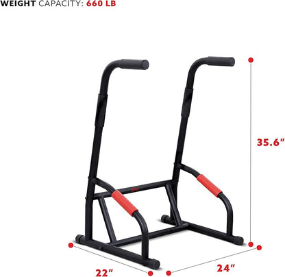 Sunny Health & Fitness Adjustable Multi-Use Dip Station Bar