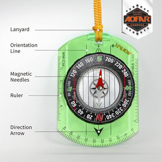 AOFAR Orienteering Compass AF-362 for Hiking