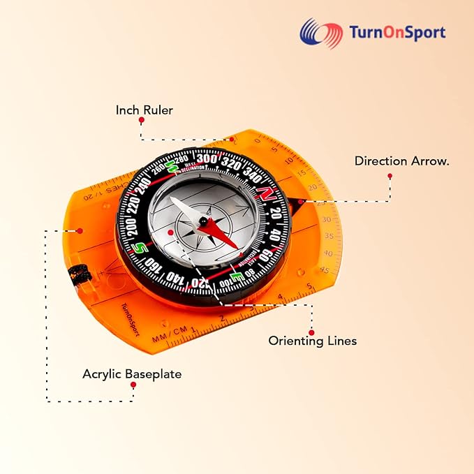 Orienteering Compass - Hiking Backpacking Compass - Advanced