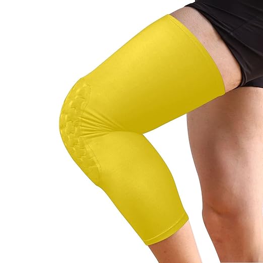Gold Sports Knee Pads Youth Volleyball Basketball Knee Pads Long Leg Sleeves Braces Compression Wrestling Knee Pads for Boys Girls Football Dance Yoga