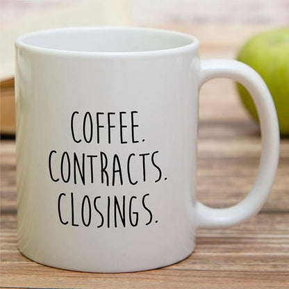 Retreez Funny Realtor Mug Gift Real Estate Agent Broker Sales Contract Closing 11 Oz Ceramic Tea Coffee Mugs - Thank You Motivational Thank-you Inspirational birthday gift for friend coworker her him