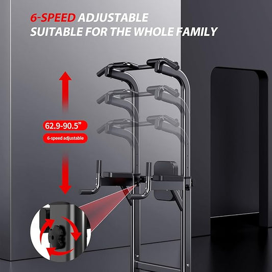 Power Tower Adjustable Height Pull Up & Dip
