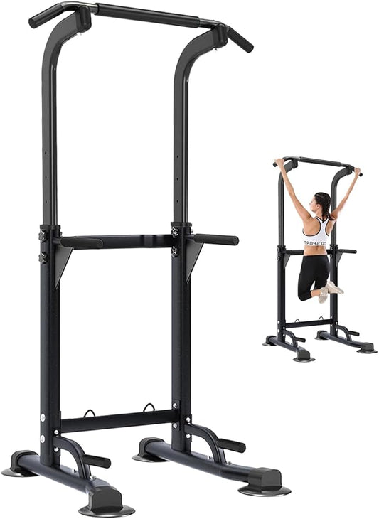 Pull-up Bar and Dip Station Power Tower Adjustable 5.9 Feet