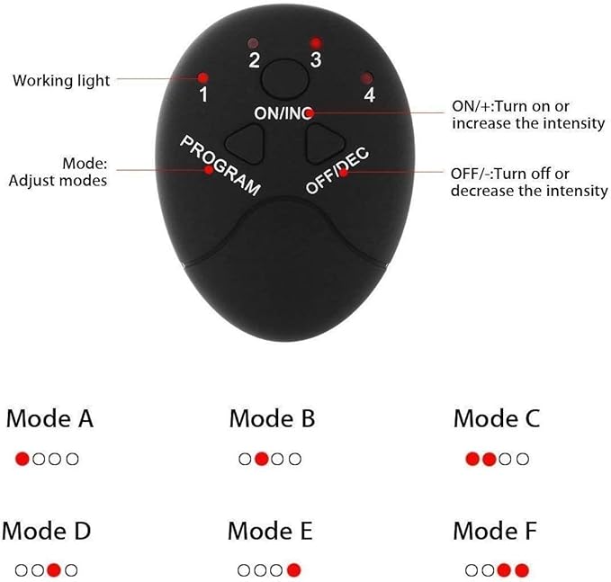 ABS Stimulator Buttocks/Hips Trainer Muscle Toner 6 Modes