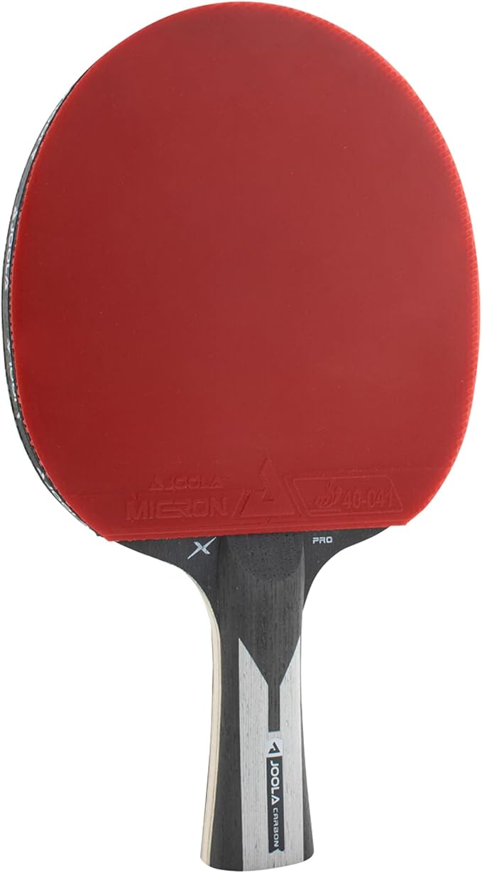 JOOLA Table Tennis Bat Carbon X Pro ITTF Approved Professional Competition Ping Pong Racket Black/Grey 2.0 MM Sponge