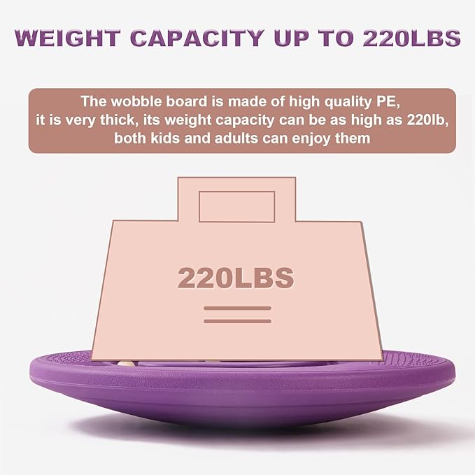 Wobble Board for Kids Plastic Balance Board Rocker Maze Board with 5 Balls Toddler Physical Therapy Toy