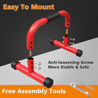 MIUDGIG Adjustable Height Parallel Push Up Stand, Dip Stand Station for Strength Training, Heavy Duty Steel Parallel Bar Station, Home Gym Fitness Workout Dip bar Station,Tricep Dips,Pull-Ups,Push-Ups