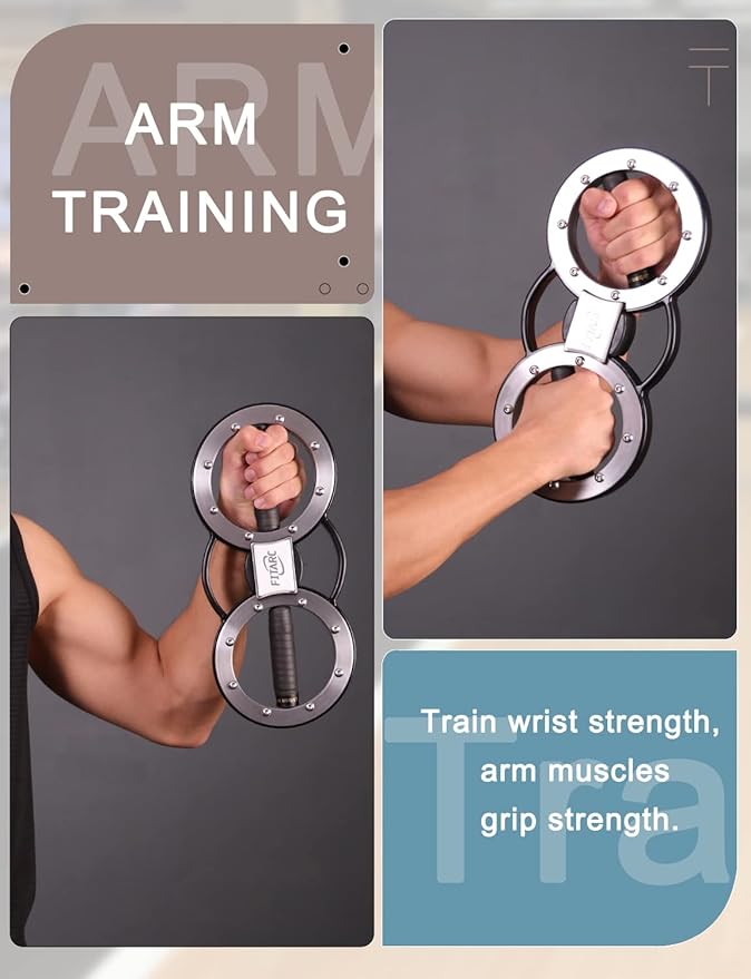 Fitarc 8/12 Pounds Burn Machine, Grip Strength Trainer, Arm Workout Equipment for Men and Women, Multifunctional Hand and Forearm Trainer, Arm and Shoulder Strength Training for Home and Gym Workouts
