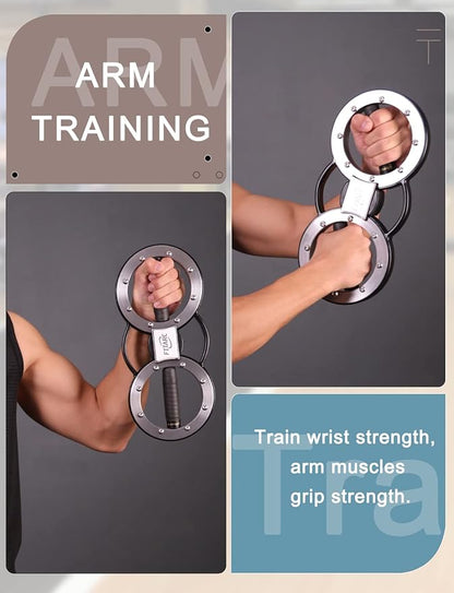 Fitarc 8/12 Pounds Burn Machine, Grip Strength Trainer, Arm Workout Equipment for Men and Women, Multifunctional Hand and Forearm Trainer, Arm and Shoulder Strength Training for Home and Gym Workouts